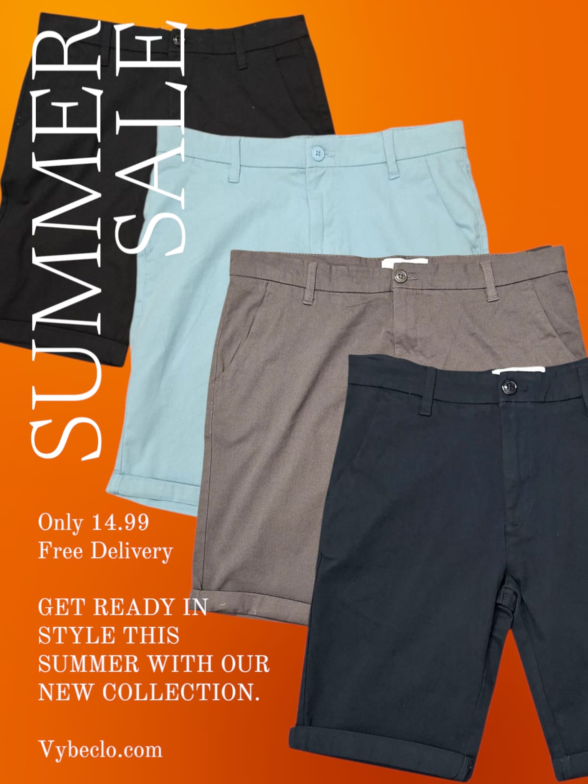 Men's Flat Front Chino Shorts