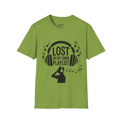 Lost in My Own Playlist T-Shirt, Music Lover Gift, Unisex Tee for Concerts, Birthday, Music Festivals, Casual Wear