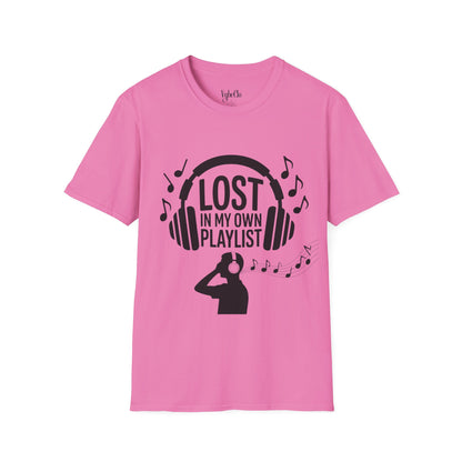 Lost in My Own Playlist T-Shirt, Music Lover Gift, Unisex Tee for Concerts, Birthday, Music Festivals, Casual Wear