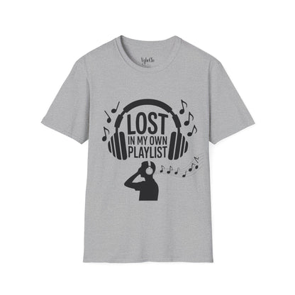 Lost in My Own Playlist T-Shirt, Music Lover Gift, Unisex Tee for Concerts, Birthday, Music Festivals, Casual Wear